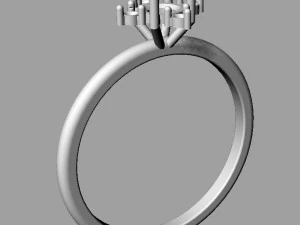 4mm Gemstone Ring 3D Print Model