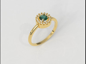 4mm Gemstone Ring 3Dプリントモデル
