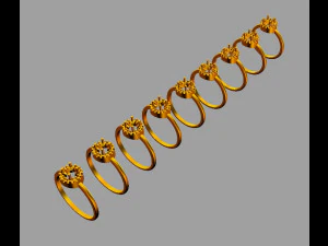 4mm Gemstone Ring 3D Print Model