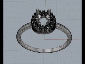 4mm Gemstone Ring 3D Print Model