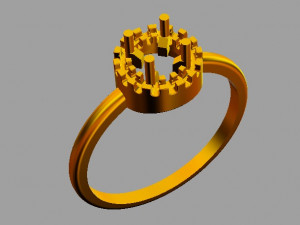 4mm Gemstone Ring 3Dプリントモデル