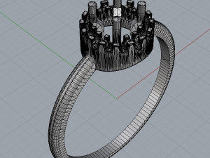 4mm Gemstone Ring 3Dプリントモデル