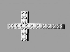 Cross Diamond Ring 3D Baskı Modeli