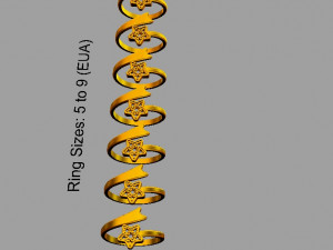 Shooting Star Ring 3D 打印模型