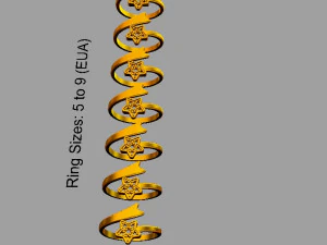 Shooting Star Ring 3D Print Model