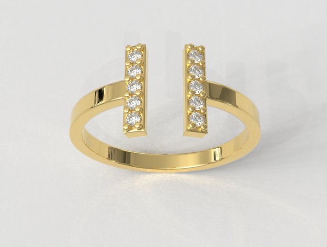 T Diamond Ring 3Dプリントモデル .c4d .max .obj .3ds .fbx .stl .blend 