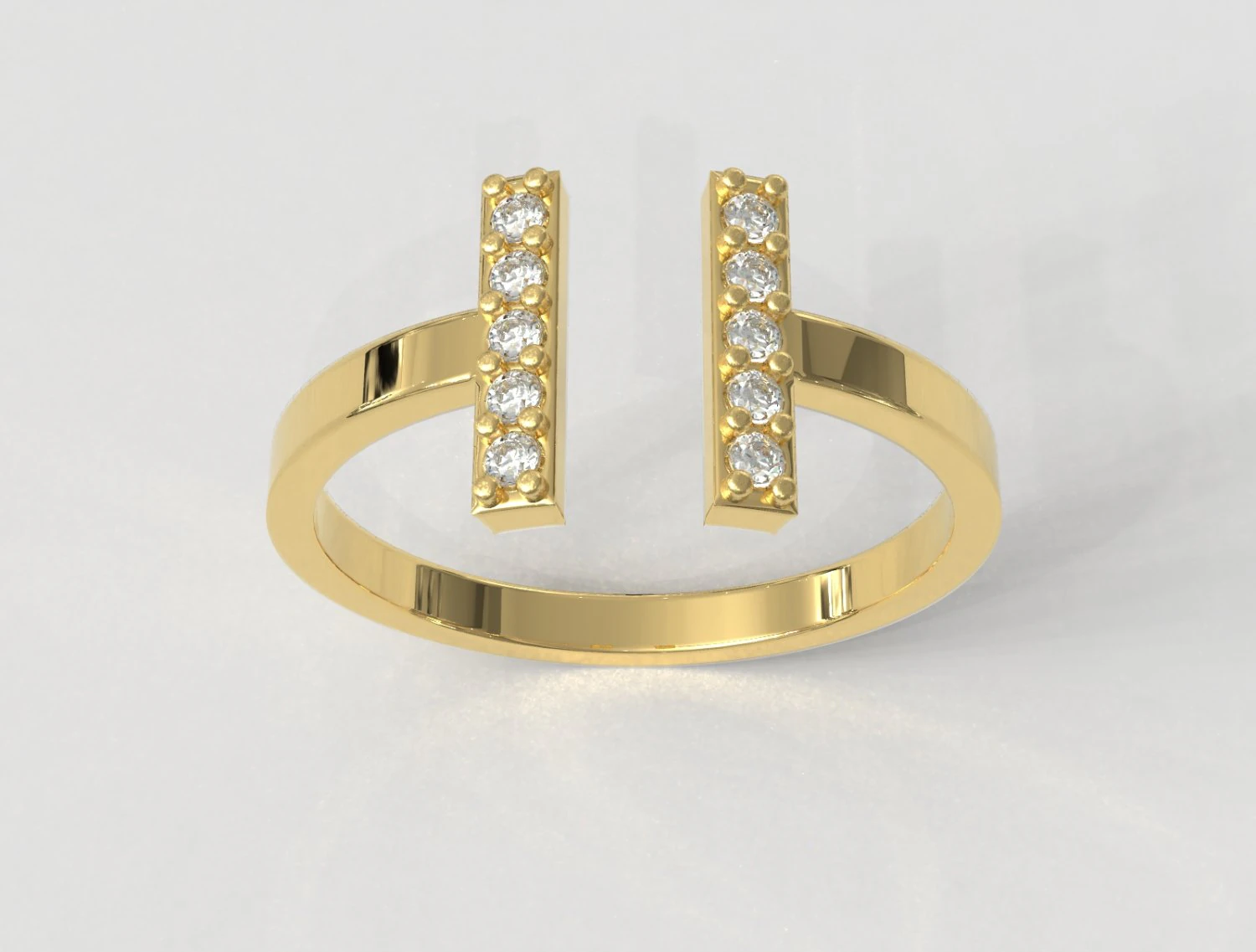 T Diamond Ring 3D Print Model .c4d .max .obj .3ds .fbx .stl .blend 