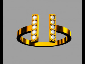 T Diamond Ring 3Dプリントモデル