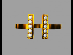 T Diamond Ring 3Dプリントモデル
