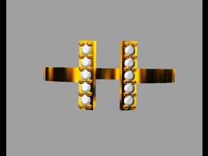 T Diamond Ring 3D Print Model
