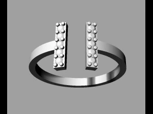T Diamond Ring 3D Print Model