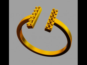 T Diamond Ring 3Dプリントモデル