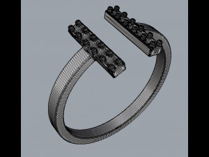 T Diamond Ring 3Dプリントモデル