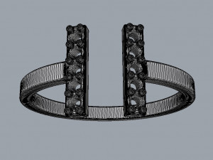 T Diamond Ring 3Dプリントモデル