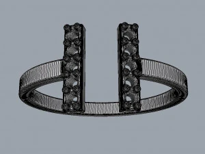 T Diamond Ring 3D Print Model