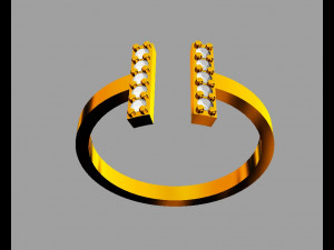 T Diamond Ring 3Dプリントモデル