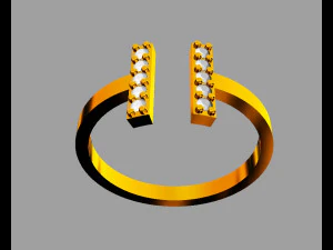T Diamond Ring 3D Print Model