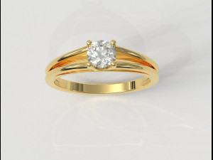 4mm Engagement Ring 3D 프린트 모델