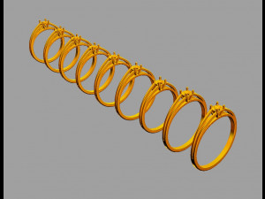 4mm Engagement Ring 3D 프린트 모델