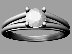4mm Engagement Ring 3D 프린트 모델