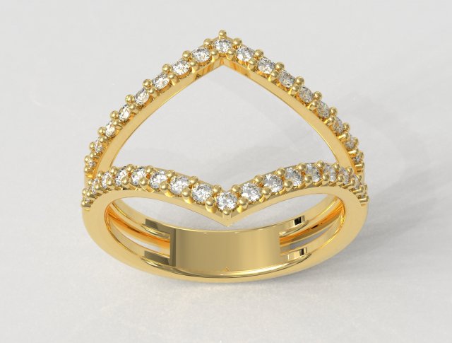 Double Diamond Ring Modelo de impresión 3D .c4d .max .obj .3ds .fbx .stl .blend 
