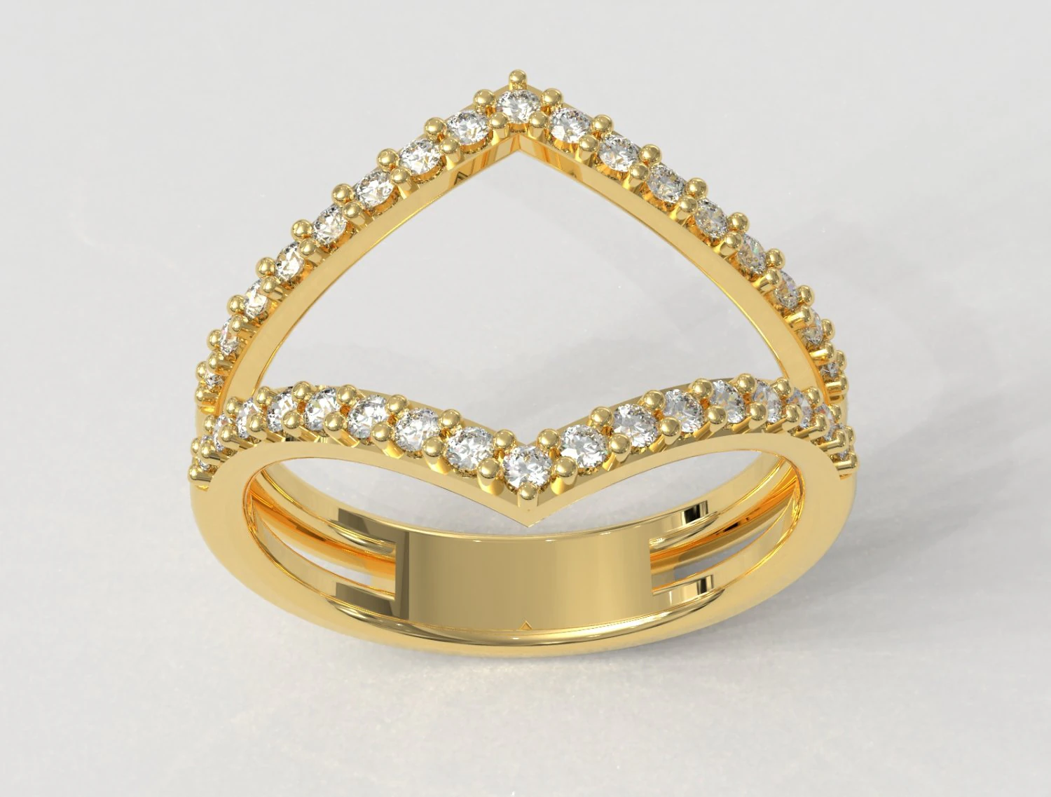 Double Diamond Ring 3D Print Model .c4d .max .obj .3ds .fbx .stl .blend 