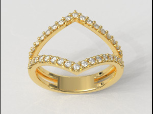 Double Diamond Ring Modelo de Impressão 3D