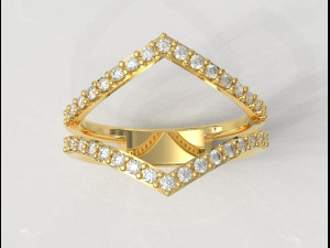 Double Diamond Ring Modelo de impresión 3D
