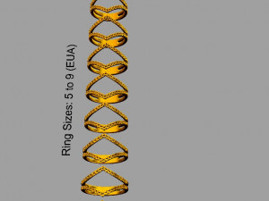 Double Diamond Ring Modelo de impresión 3D