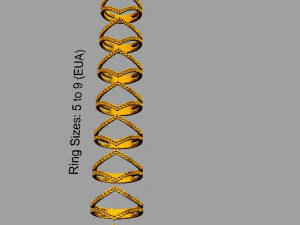 Double Diamond Ring 3D Print Model