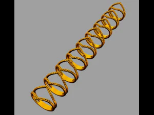 Double Diamond Ring 3D Print Model