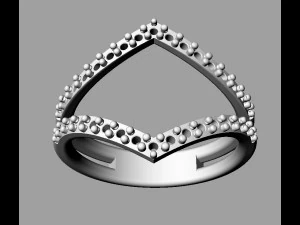 Double Diamond Ring 3D Print Model
