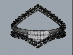 Double Diamond Ring 3D Print Model