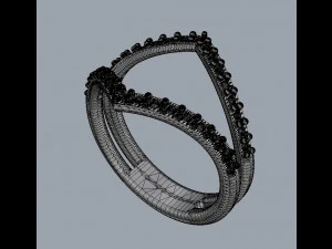 Double Diamond Ring 3D Print Model