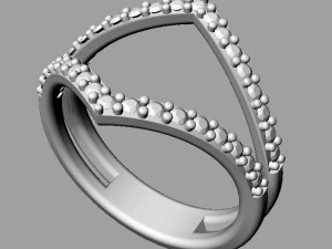 Double Diamond Ring 3D Print Model