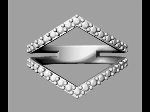 Double Diamond Ring 3D Print Model
