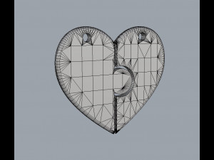 Heart Puzzle Necklace 3D Print Model