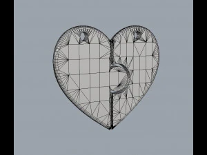 Heart Puzzle Necklace 3D Print Model