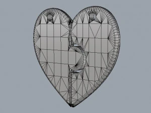 Heart Puzzle Necklace 3D Print Model