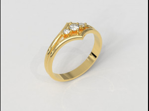 3 Stones Ring Modelo de Impressão 3D