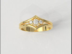 3 Stones Ring Modelo de Impressão 3D