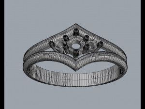 3 Stones Ring Modelo de Impressão 3D