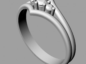 3 Stones Ring Modelo de Impressão 3D
