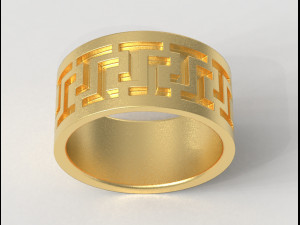 Greek Pattern Male Ring 3Dプリントモデル