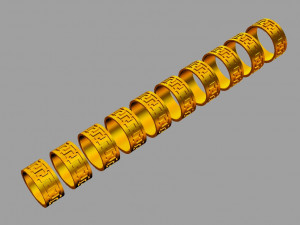 Greek Pattern Male Ring 3D Принт Модель