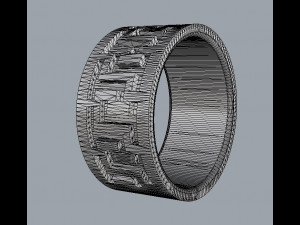 Greek Pattern Male Ring 3D Принт Модель