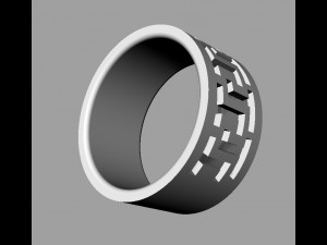 Greek Pattern Male Ring 3D Принт Модель