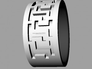 Greek Pattern Male Ring 3D Принт Модель