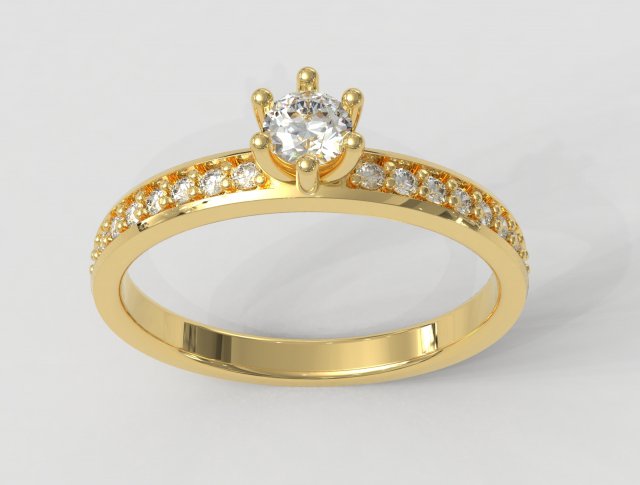 350mm Engagement Ring Modèles 3D en vedette .c4d .max .obj .3ds .fbx .stl .blend 