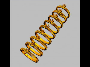 350mm Engagement Ring Modèles 3D en vedette